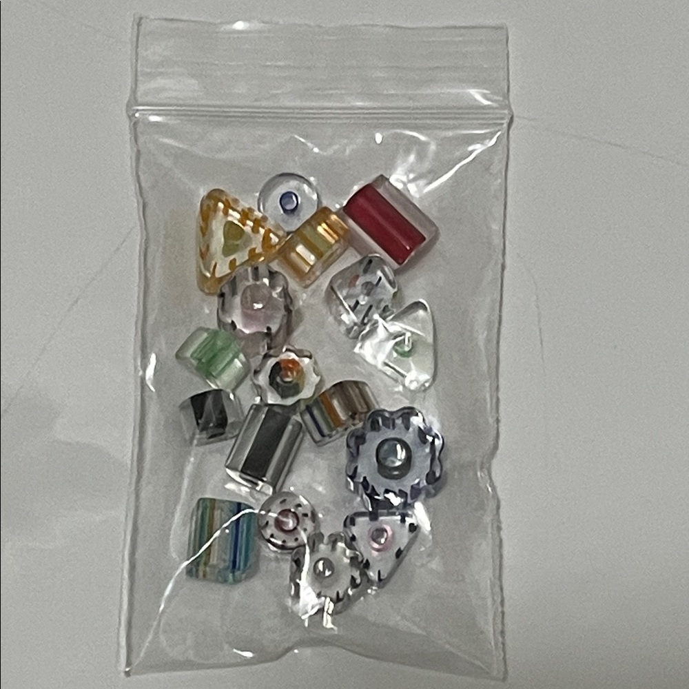 Mixed Furnace Glass Cane Beads, Assorted Shapes, Colors & Sizes, 8mm-14mm approx